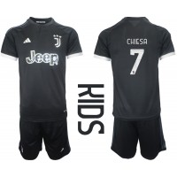 Juventus Federico Chiesa #7 Tredje trøje Børn 2023-24 Kortærmet (+ Korte bukser)